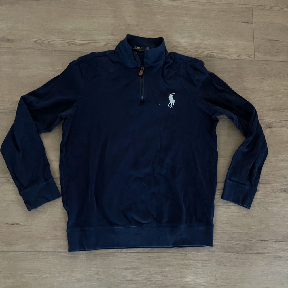Polo Ralph Lauren Logo Men’s Quarter Zip Pullover Large‎